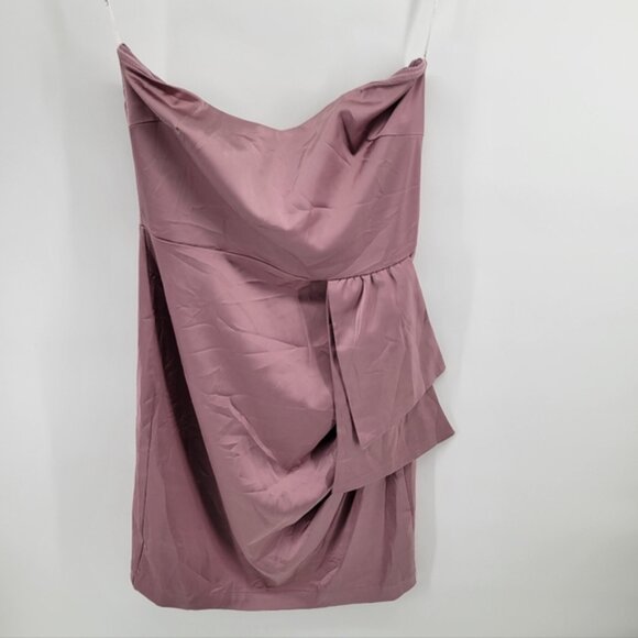 Lulys Elegant Mauve Strapless Dress Size Medium - Picture 2 of 7